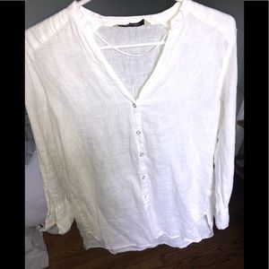 White linen shirt ZARA